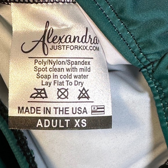 Alexandra Just For Kix Teal Ombre Damask Dance Costume 2 piece Set Adult XS - Picture 7 of 9